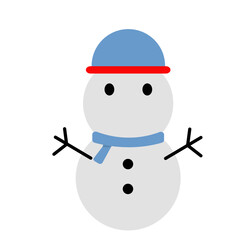 Snowman Icon Flat