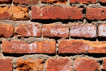 red brick wall
