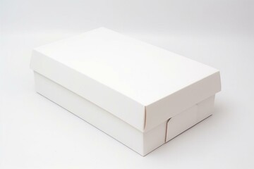 A white isolated cardboard box for food. Generative AI