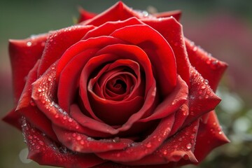 A rose shaped like a heart in red color. Generative AI