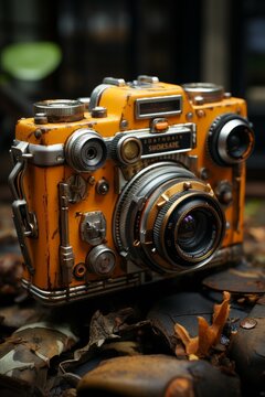 steampunk image of a photographic camera