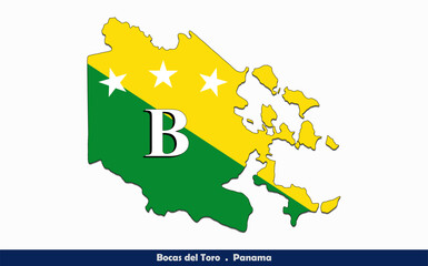 Bocas del Toro Flag -  Provinces of Panama (EPS)