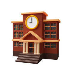 3d School building