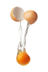 Cracked egg isolated - 634977724