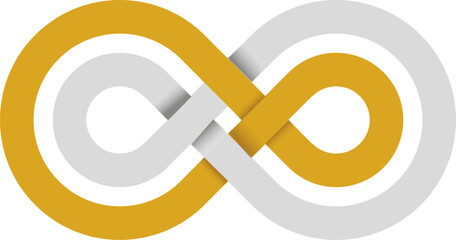 Infinity symbol - Impossible shapes - Optical illusion. Logo design - Vector illustration