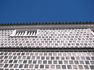 なまこ目地瓦張（なまこ壁）倉敷市美観地区にて