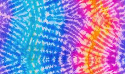 Seamless pattern tie-dye. Abstract diy ornaments. Rainbow coloring fabric . For banner, postcard, book illustration. Created with generative AI tools