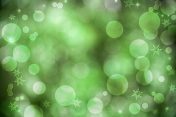 Obraz premium Green Shiny Christmas Background With Text Free Space