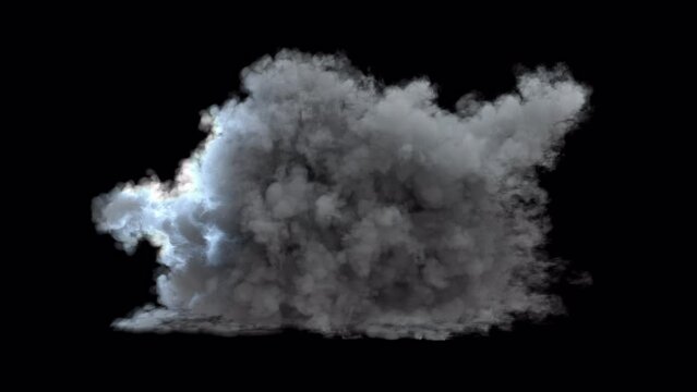3d rendering visual effect lighting in cloud movie animation. Realistic natural conceptual.
