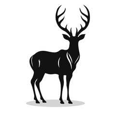 Kudu silhouettes and icons. Black flat color simple elegant Kudu animal vector and illustration.