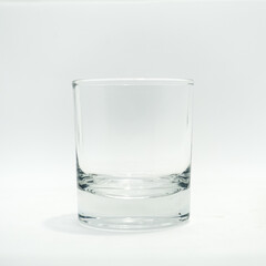 empty glass on a white background