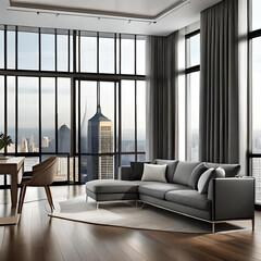 Closeup picture of a Room interior, house interior, decoration. Generative AI