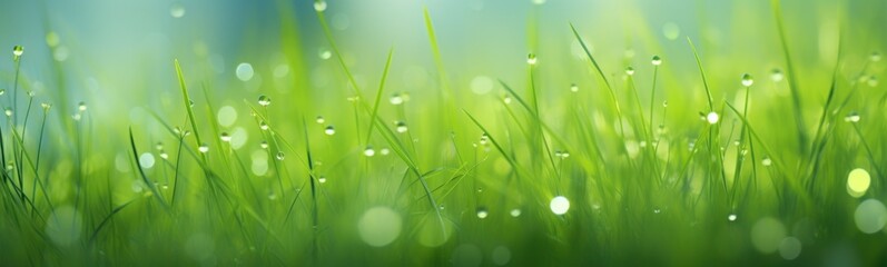 Fototapeta premium Green grass banner 