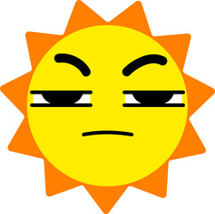 Annoyed Sun Face
