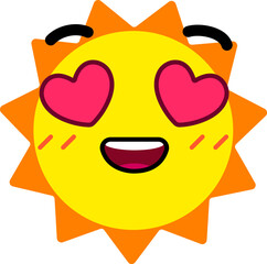 Sun Face Inlove Heart Eye