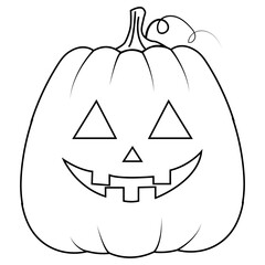 Halloween Pumpkin Line Art