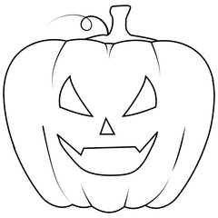 Halloween Pumpkin Line Art