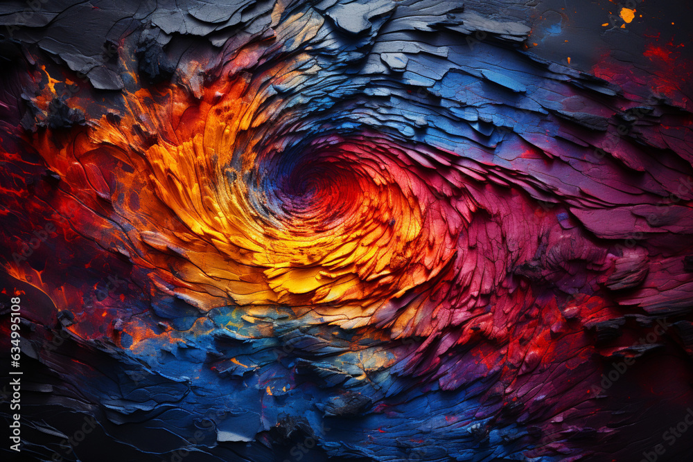 Aufkleber Close up beautiful abstract multi colored fingerprint on background texture for design Generative AI technology.