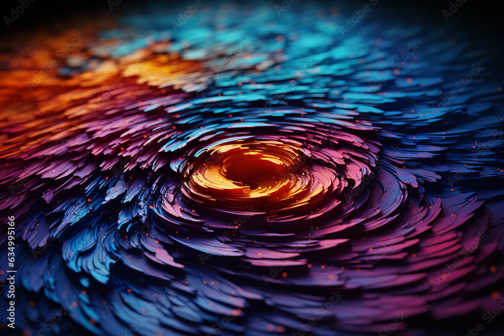 Aufkleber Close up beautiful abstract multi colored fingerprint on background texture for design Generative AI technology.