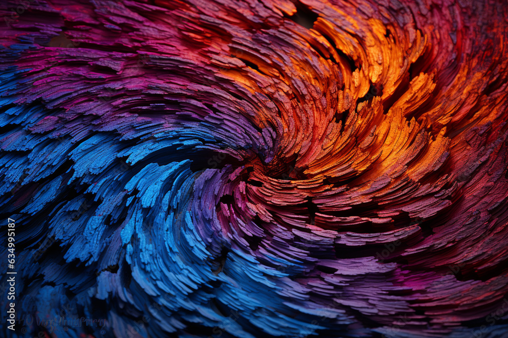Poster Close up beautiful abstract multi colored fingerprint on background texture for design Generative AI technology.