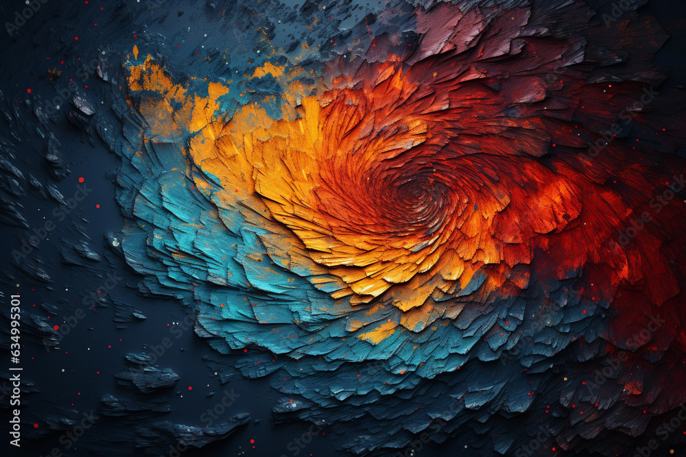 Aufkleber Close up beautiful abstract multi colored fingerprint on background texture for design Generative AI technology.