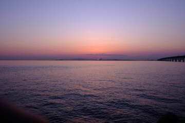 Fototapeta premium りんくうタウンの夕暮れとサンセット