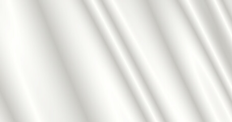 滑らかなドレープの白色のサテン生地の抽象的な背景素材