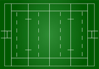 Rugby field, tactic board top view