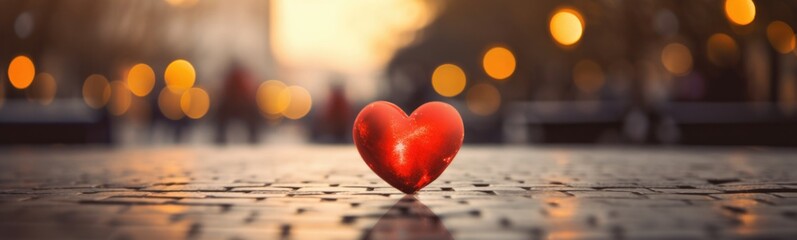 Fototapeta premium Love heart concept banner 