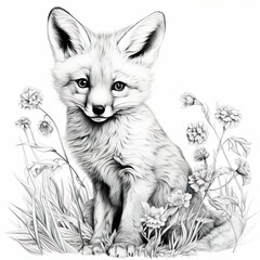 Fuchs zum ausmalen, Fox to Coloring