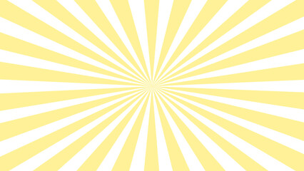 Yellow and white sunburst background