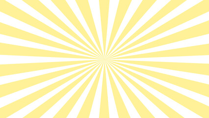Yellow and white sunburst background