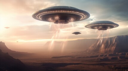 ufo in the space