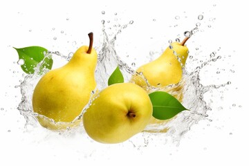 Fototapeta na wymiar pear and water