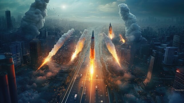 misile fire in the sky