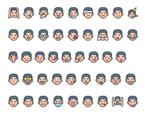 Boy Emoji Icons Vector Pack