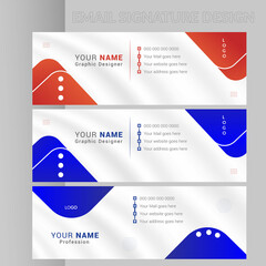 Contract Email Signature Design template , vector template
