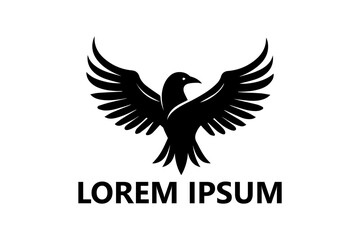 Crow logo template design vector