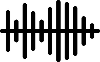 Simple sound wave on white background. Radio Wave icon. Isolated vector illustration.