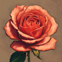 Beautiful rose painting