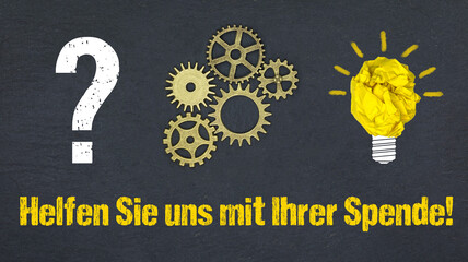 Helfen Sie uns mit Ihrer Spende!	