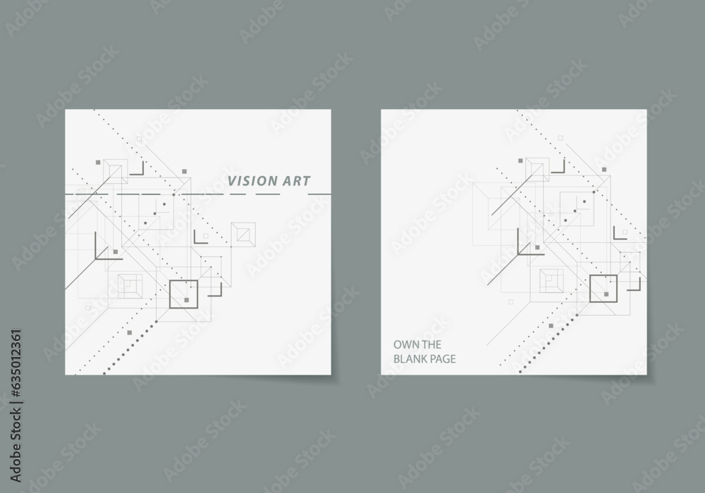 Aufkleber Abstract background with lines and dotted. Dynamic modern design for technology science