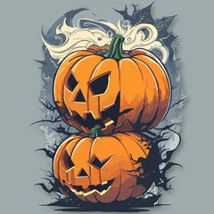 illustration celebrating hallowee  tshirt design