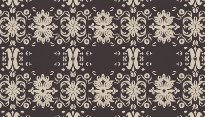 Vector damask seamless ornament on background. Floral ornament on background. Elegant texture for wallpapers and backgrounds. Wallpaper pattern. Vector illustration vector illustration
