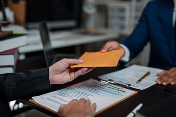 Officers Accepting Bribes for Special Favors. Lawyer Accepting Bribes from Customers and...