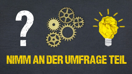 Nimm an der Umfrage teil	