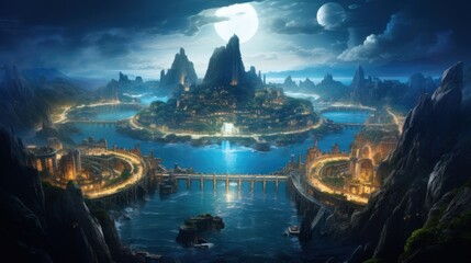 Fototapeta premium Atlantis island