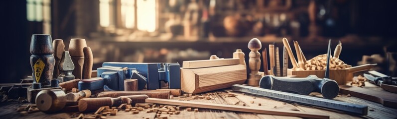 Woodworking hand tools for repair	 - obrazy, fototapety, plakaty