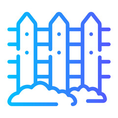 fence Line Gradient Icon