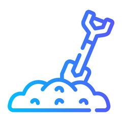shovel Line Gradient Icon